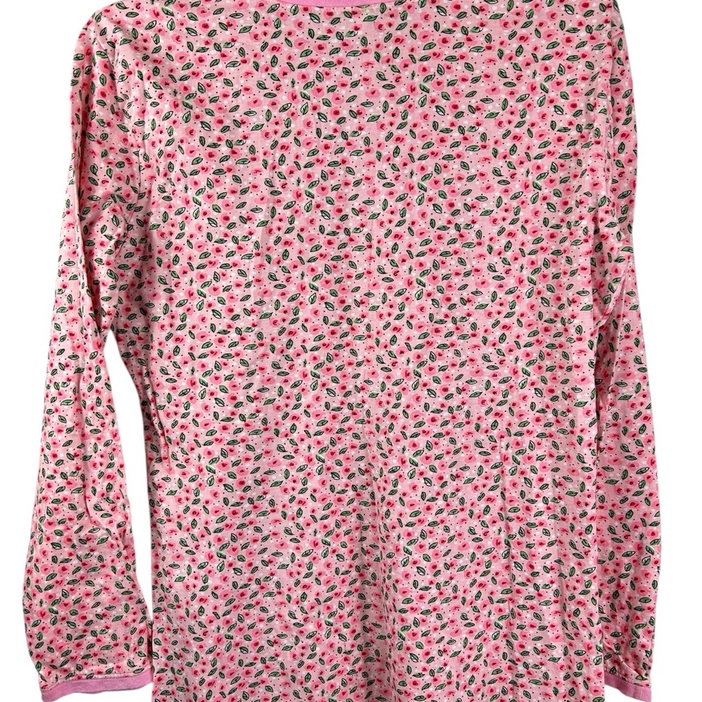 HUE Pink Floral long sleeve cotton pajama   Dress - Picture 4 of 7